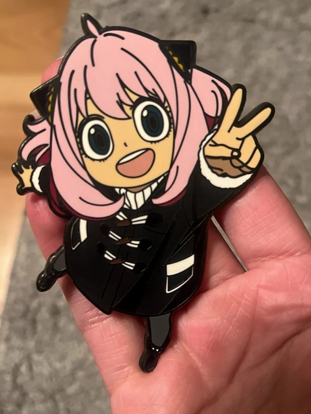 Anya Forger Enamel Pin Pink & Black Like New